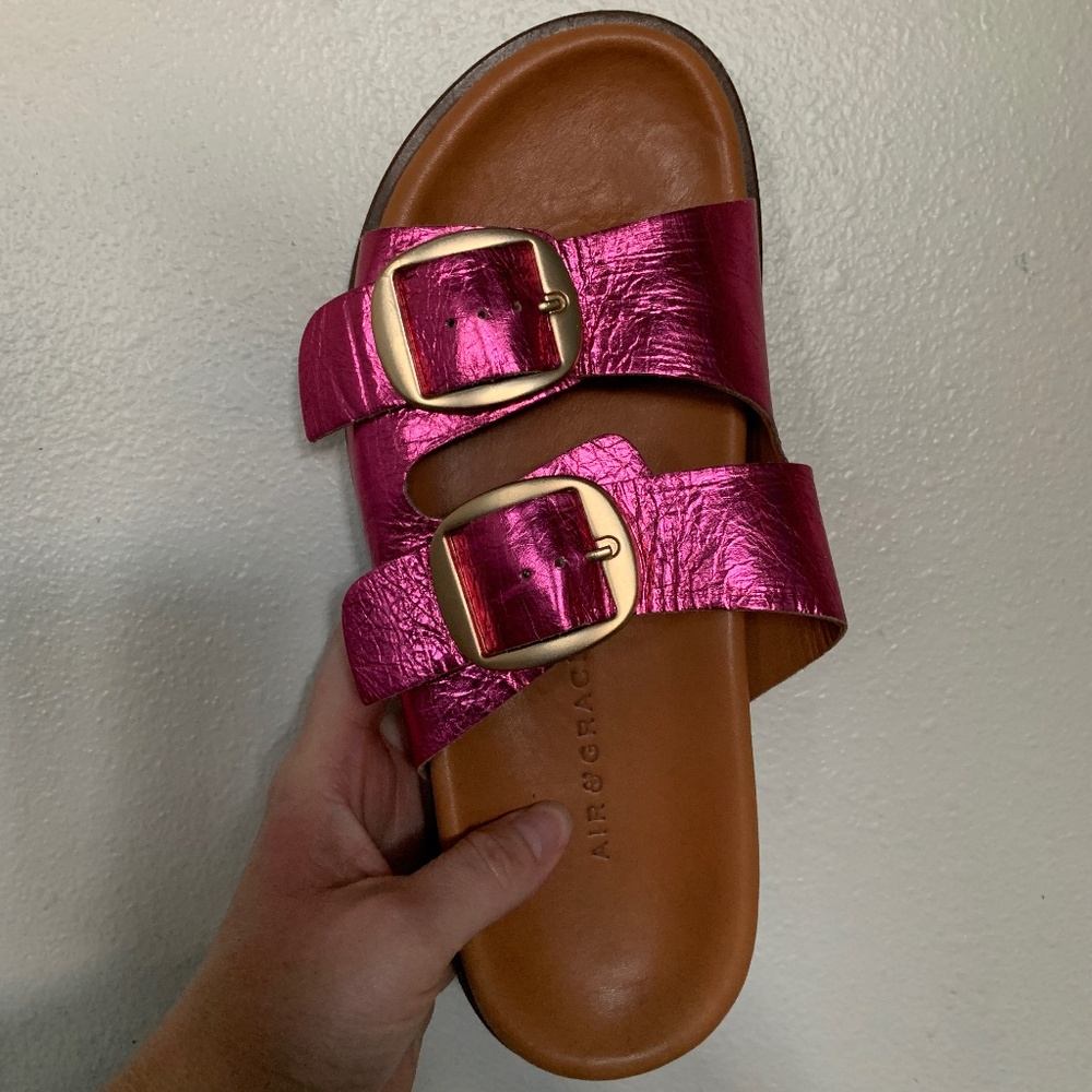 Metallic Pink Air and Grace Sandals